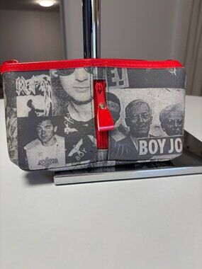 Rare Vintage Sydney Love "Boy George" AOP Collage Cosmetic Pouch - 80s Batcave